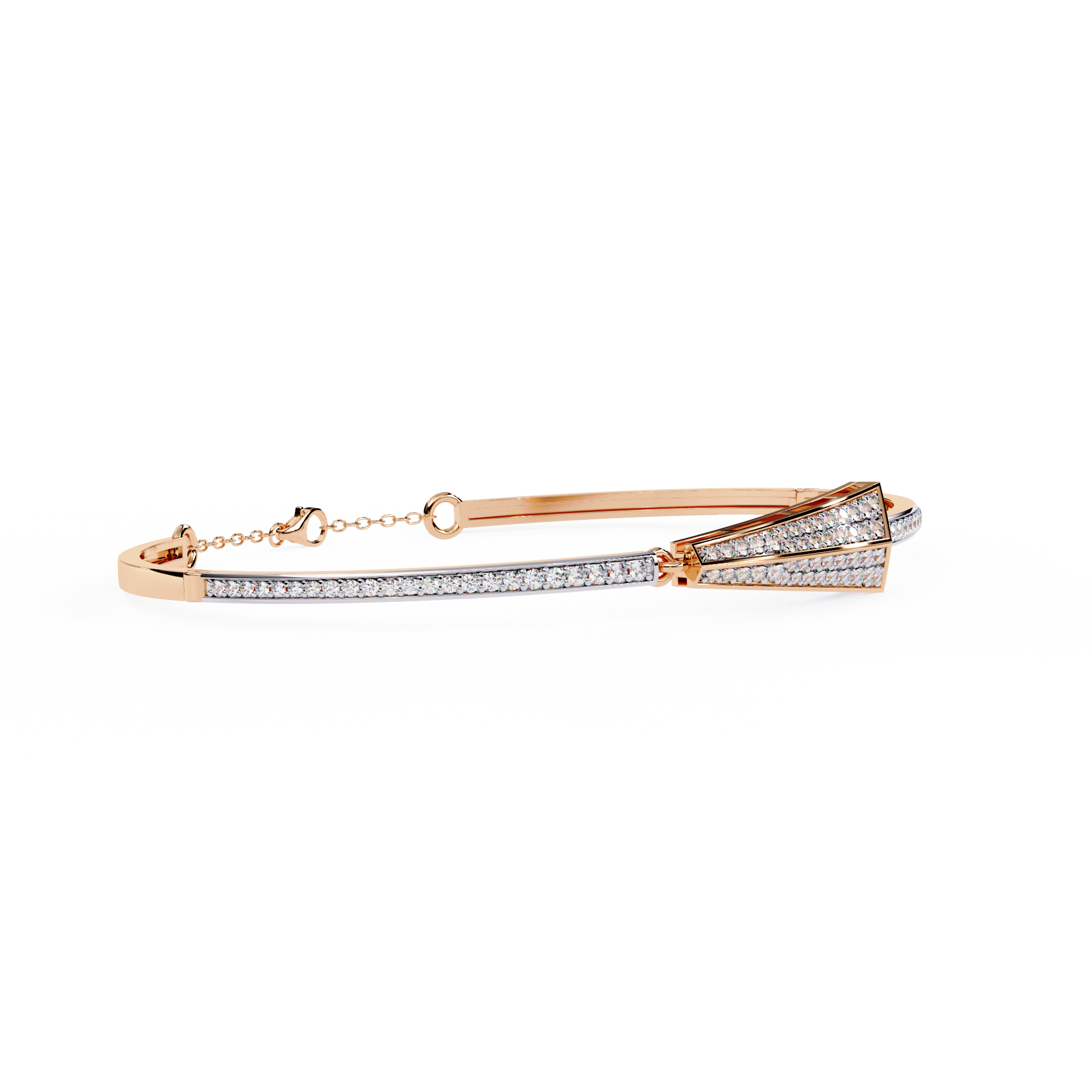 Solitairekart 0.55ct Art Deco Natural Diamond Arrow Bracelet-HI Color, VS-SI Clarity